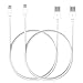 JETech 2-Pack 3.2ft USB Sync and Charging Lightning Cable for iPhone 6/6s/5/5s/5C, iPad 4, iPad Air 1/2, iPad Mini 1/2/3 (2-Pack) - 0456 (White)