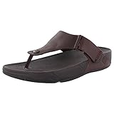 FitFlop Men's Trakk II In Leather Flip Flop, Tan, 12 M US