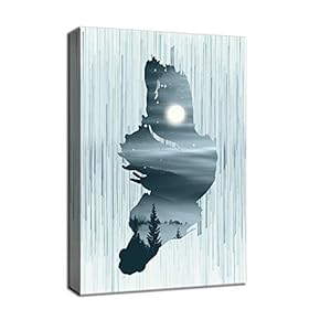 Canvas Wall Art for Living Room,Bedroom Home Artwork Paintings Abstract Animal Art Ready to Hang - 12x18 inches
