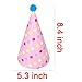 Birthday Party Cone Hats with Pom Poms,12 Pack