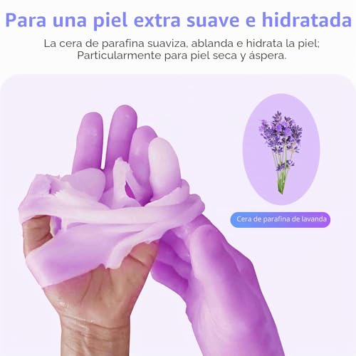 Teglu Cera de Parafina 6 x 450G para Baños de Parafina, Lavanda | para Manos y Pies