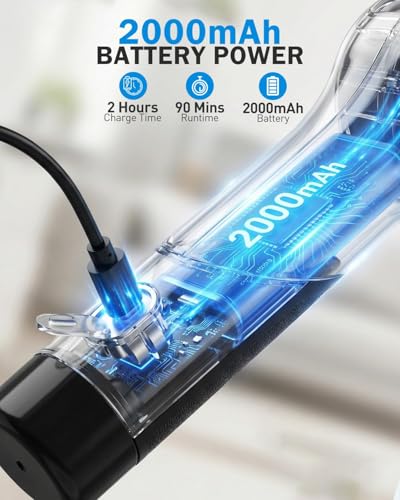 Electric Spin Scrubber, 3-Speed Cordless Shower Scrubber with Long Handle & 10 Replaceable Brush Heads, 90 Mins Runtime & Full-Body IPX7 Waterproof Shower Cleaner Brush for Bathroom Kithchen