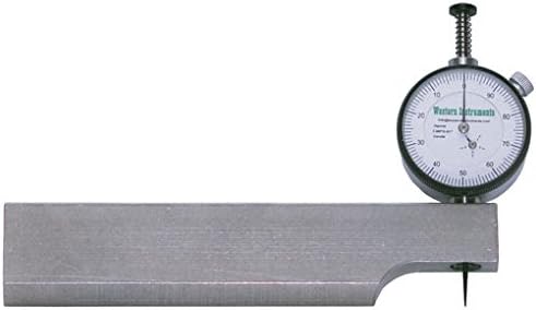 Western Instruments N88-6-I Reaching Plus Pit Gauge with Inch Dial Indicator, Range: 0.0-0.5", Resolution: 0.001", Dial Diameter: 1.4",6" (152 mm) Blade, End Mount Indicator wth Nose Cutout