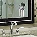 iDesign Forma Stainless Steel Suction Toothbrush and Razor Holder Cup for Bathroom Mirror, Shower, Vanity Organization, 2.25