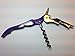 Purple Corkscrew Doubled Hinged Waiters Wine Key Bottle Opener with Foil Cutter