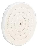 Woodstock D3088 8-Inch by 40 Ply by 3/4-Inch Hole Soft Muslin Buffing Wheel