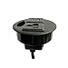 ApexDesk UL Certified 3.15 in Desktop Power Grommet with 1 Outlet and 2 USB Charging Ports, Black, 94V