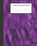 Composition Notebook: Faux Luxury Purple Metallic Glam College Ruled Notebook Lined School Journal