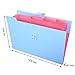 SKYDUE Expanding File Folder 5 Pockets ,Letter A4 Paper Accordion Document Organizer (Blue)
