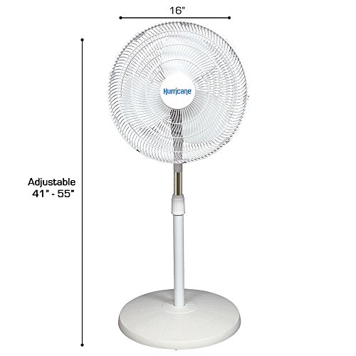 image for Hurricane Stand Fan - 16 Inch | Classic Series | Stand Fan with 90 Deg