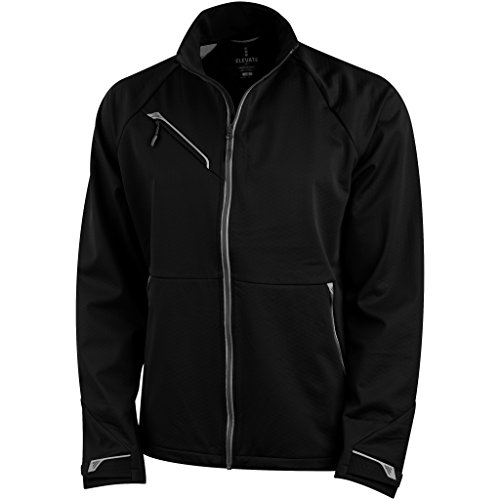 Elevate Mens Kaputar Softshell Jacket (L) (Solid Black)