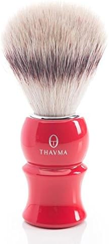 Premium Silvertip Badger Shave Brush Classic Maple Handle Made in Canada (Sport Red)