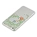 iPhone 6 Plus Transparent Gel Case Flower Ultra Slim Thin Bumper Anti-scratch Soft Cover TPU Shell (fox and the leaves) For Iphone 6s plus