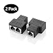 RJ45 Splitter Connectors Adapter 1 to 2 Ethernet Splitter Coupler Double Socket HUB Interface Contact Modular Plug Connect Network LAN Internet Cat5 Cat6 Cable 2 Pack (CAN'T RUN BOTH AT THE SAME TIME) primary