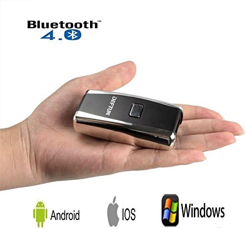 DEFTUN Pocket Bluetooth Wireless 1D Linear Bar Code Scanner with USB Compatible for iOS, Android,Windows