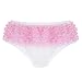 Alvivi Men's Ruffle Lace Bikini Brief Jockstrap Sissy Pouch Organza Skirted Underwear Crossdress Panties White Medium (Waist 31.0