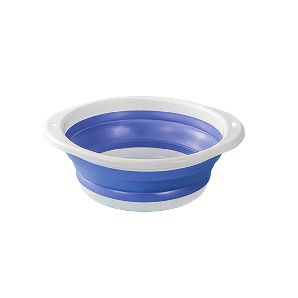 Plastic Washtub, Round Washing Up Bowl Basin, Multipurpose Outdoor Travel Basin, Folding Portable Silicone Bucket for Kitchen Camping Caravans Water Carrier, Medium, Blue