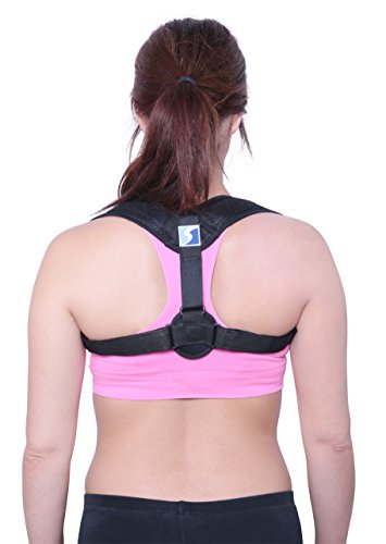 Clavicle Support Brace and Posture Corrector for Shoulder, Neck, & Back Pain Relief :: Comfortable and Fully Adjustable :: Made of Lightweight, Breathable Fabric :: For Men & Women by SS Products