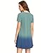 ROMWE Women's Tunic Swing T-Shirt Dress Short Sleeve Tie Dye Ombre Dress Multicolor XX-Large
