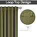 Utopia Bedding Curtain for Bedroom - Rod Pocket Blackout Curtains 63 Inch Length 2 Panels Set - Thermal Curtains & Drapes for Living Room, Bedroom (W52 x L63 Inch, Olive)