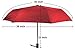 Vumos Travel Umbrella with Waterproof Case - Small and Compact for Backpack or Purse. Great Umbrella for Women, Men or Kids. (Auto-Red)