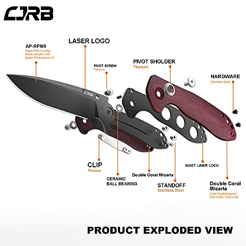 CJRB CUTLERY Pocket Knife Scoria (J1920) ARRPM9 Powder Steel Black PVD