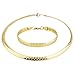 HZMAN Stainless Steel Omega Chain 8mm Solid 18 inch Necklace and 8.5 inch Bracelet Set