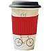 Rusoji Pack of 4 Heat Resistant Assorted Colors Insulated Silicone Protective Coffee Cup Sleeve