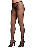 Plus Size Hosiery Lingerie Sexy Sheer Crotchless Pantyhose
