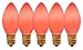 4th of July Christmas Light Bulbs Red, White, & Blue American Patriotic Replacement Lighting - Large Solid Opaque Ceramic Incandescent Brass Base Socket - 1 Box of 25 C-9 E-17