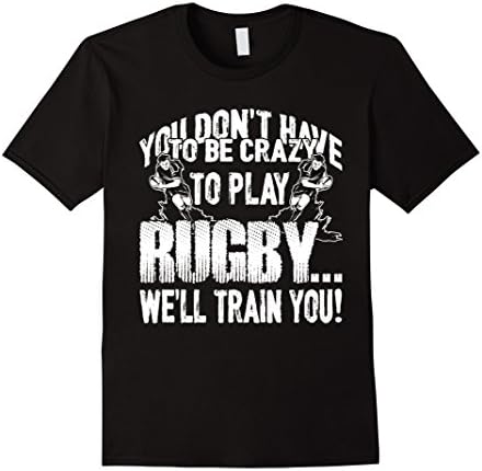 Mens Rugby Shirt - Play Rugby Tee Shirt 2XL Black