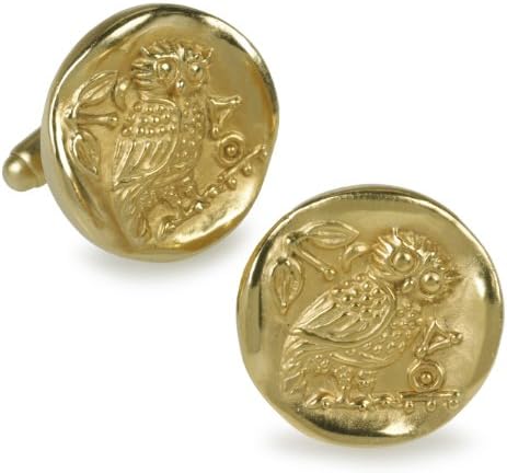 Manufactured in USA - Father's Day Cufflinks - Greek Athena Owl, from Our Museum Store