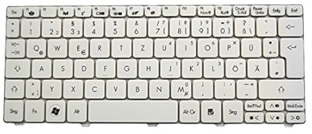 QWERTZ Tastatur für Acer Aspire One D255 D255E D257 D260 D270 Series DE Weiss
