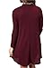Finego Women's Knitted Mock Neck Long Sleeve A Line Sweater Dress with Pockets