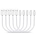 VOKOO 4326666293 Short Nylon Braided High Speed USB to Micro Charging Cables for Samsung, HTC, Motorola, Nokia, Android, and More - 8'' L - Silver - 5 Piece