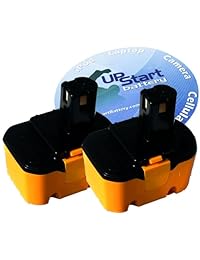 2-Pack Ryobi 14,4 V Batería de repuesto compatible con Ryobi 130224010, RY6200, 1314702 1400144 1400656, 1400671, HP1442 M, FL1400, HP1441 M, 130224011, 130281002, 1400655, 4400011, CTH1442, CTH1442 K2, HP1441 (1300 mAh, NiCd)