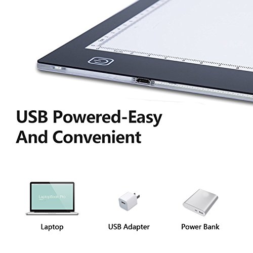 image for Led Light Pad Tracer, Portable A4 Lighting Tracing Box Table Adjustabl