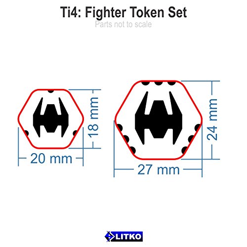 TI4: Fighter Token Set, Fluorescent Blue (50)