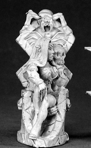 Reaper Miniatures Dark Elf Queen/Throne #02577 Dark Heaven Unpainted Metal