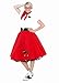 Hip Hop 50's Shop 1950s Adult Poodle Skirt Costume for Women (Red M/L)