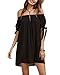 SheIn Women's Off The Shoulder Tie Cuff Shift Dress