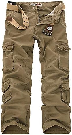 Winoto Mens Cargo Pant Casual Military Army Cargo Camo Combat Work Pants