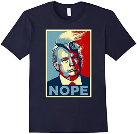 Men's NOPE Donald Trump Anti Trump President 2016 T Shirt Medium Navy