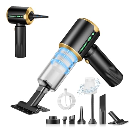 Photo 1 of JIXINMIYUE 16000Pa Suction Cordless Car Vacuum: Handheld Vacuum with Brushless Motor & HEPA Filter for Drivers and Office Workers - Bone Black