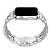 Seinit Stainless Steel Watch Band Replacement Strap Compatible with Apple Watch Series 6/5/4/3/2/1 40mm/38mm, Silver