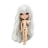 The 30.5cm ICY Nude Doll is The Same as Blythe Doll,can Change The faceplate and Clothes for DIY Maker,19 Joint Body Doll is Suitable for Girls Present and Best Gift. (1003)