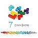 AlleTechPlus Soma Cube Wood Tetris Puzzle Box 7 Colorful Bricks Cube Stacking Blocks Games with A Carry Bag
