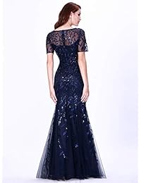 Ever-Pretty 07707 - Vestido de noche para mujer, diseño de sirena bordada