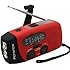 iRonsnow IS-088 Dynamo Emergency Solar Hand Crank Self Powered AM/FM/NOAA Weather Radio, LED Flashlight, Smart Phone Charger Power Bank with Cables