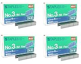 MAX No.3-1M Flat Clinch Staples (24/6) for Office